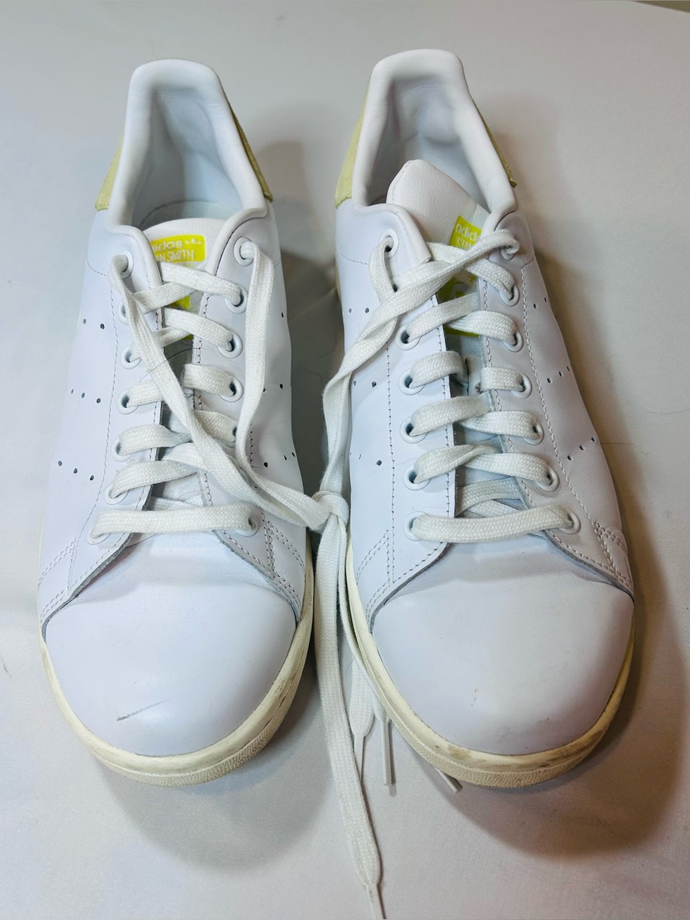 Adidas Stan Smith White Powder Yellow Size 10